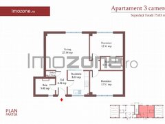 Cartierul Militari, 3 camere cu curte si parcare proprie, 75 mp, finisat modern, comision 0%